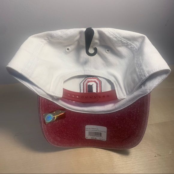 Ohio State University Buckeyes Hat Cap 47 Brand Clean Up Block O White Red NEW - Picture 4 of 4